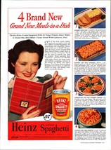 Heinz Spaghetti in Tomato Sauce &amp; Cheese Ad 1940 Recipes Vintage Magazin... - $25.05