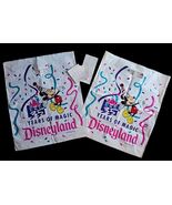Disneyland 35 Years of Magic 2 Collectible Shopping Bags Original Receip... - $44.13 CAD
