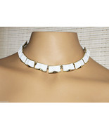 vintage white thermoset choker necklace - £11.76 GBP