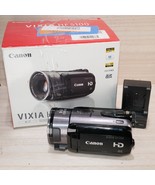 Canon VIXIA HF S100 HD Digital Camcorder Black *GOOD/TESTED* W BOX - $121.72