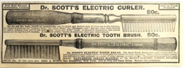 1886 Dr Scott Electric Curler Toothbrush Advertisement Victorian Hygiene... - €12,00 EUR