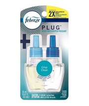 Febreze Plug Heavy Duty Air Freshener Scented Oil Refill, Crisp Clean, P... - $14.95