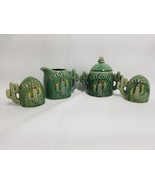 Vintage Arizona Cactus Salt Pepper Shaker Sugar Bowl Creamer Set of 4 - $76.76 CAD