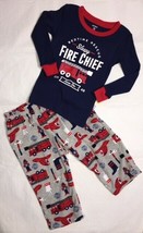 NEW Lot of 2 Carter’s Baby Fire Chef Truck Pajamas Set PJs 18M Boy - £11.98 GBP