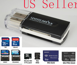 Usb 2.0 All In One Multi Memory Card Reader For Micro Sd/Tf M2 Mmc Sdhc ... - £12.81 GBP