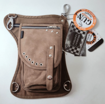 Genuine Leather Highway Motorcycle Drop Leg Thigh Bag Brown NWT - £37.33 GBP