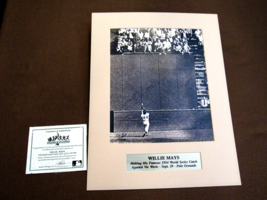 Willie Mays Ny Giants The Catch Hof Signed Auto L/E Matted 11X14 Sepia Photo Sop - £311.49 GBP