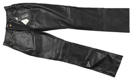 New Versace Jeans Couture Vintage 90&#39;s Leather Pants!  30 x 33  Black  *Womens* - £639.35 GBP