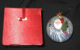Vintage Glass Ball Christmas Tree Santa Ornament + Box - $14.99