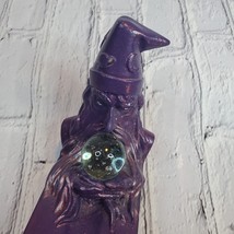 Wizard Crystal Ball Incense Burner Holder Fashion Victim Purple Iridescent Vtg - £47.03 GBP