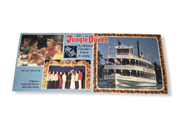 Vintage Long Postcard Jungle Queen Cruise Boat w 2 Brochure Covers - £7.37 GBP
