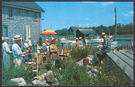 Kennebunkport, ME Color Postcard - Roger Deering Outdoor Painting Class #2 - £9.67 GBP