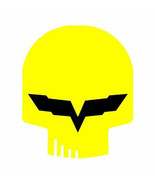 C6R Corvette Racing Yellow Jake Skull Metal Sign - $89.99
