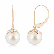 ANGARA South Sea Cultured Pearl Drop Earrings in 14K Gold (AAAA, 9MM) - £596.39 GBP