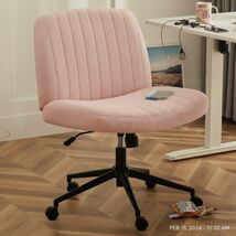 Pink Criss Cross Office Chair with Wheels, Adjustable Height, Wide Seat,... - $2,580.70 MXN