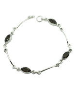 inviting Smoky Quartz 925 Sterling Silver Brown Bracelet genuine Designe... - $42.56