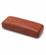 NEW Dicaprio Clam Shell Hard Eyeglasses Glasses Case Brown w/ Microfiber... - $14.73 CAD