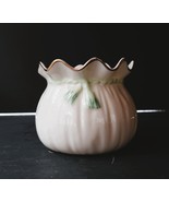 Vtg Belleek  Porcelain Yellow 7th Mark &#39;80-&#39;92 Crinkle Flower Pot Sugar ... - €21,39 EUR