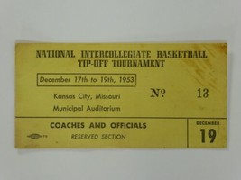 1953 National Intercollegiate Basketball Tip-Off Tournament Full Ticket Stub - $19.79