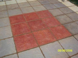 18x18 Concrete Slate Texture Stone Mold for Steppingstone Pavers For Patio Paths image 2
