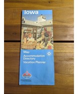 Vintage 1970s Standard Oil Iowa Map Accommodation Directory Vacation Pla... - $11.88