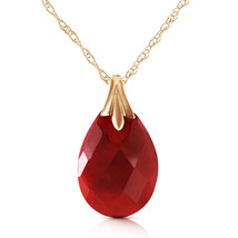 14K Solid gold fine Necklace 16-24&quot; wgenuine Diamon Ruby - $89.55