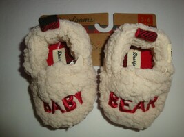 New Dearfoams Infant Unisex Memory Foams Slippers Sherpa Baby Bear 3-6 Months - £16.61 GBP