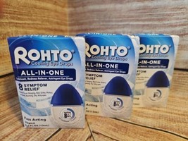 Rohto All-In-One Multi-Symptom Relief Cooling Eye Drops, 0.4 oz Pack 3 - £19.96 GBP