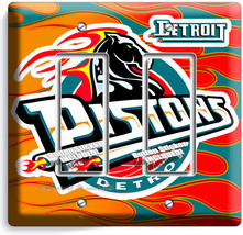 Detroit Pistons Basketball Team Double Gfi Light Switch Wall Plate Man Cave Room - £8.91 GBP