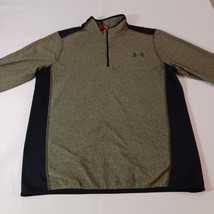 Under Armour Men's M Green & Black 1/4 Zip Pullover Sweatshirt Loose Coldgear image 5