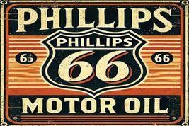 Phillips 66 Retro Vintage Gas Gasoline Oil Tin Sign 8x12 inches Station Yu - $34.84 CAD