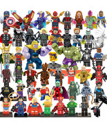 48Pcs Marvel The Avengers Super Heroe Minifigure Thanos Iron-man Hulk Mini Block - $52.99
