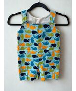 SMOCKADOT Kids Overalls One Piece Whale Romper SIZE 4T ocean blue green ... - $20.74 CAD