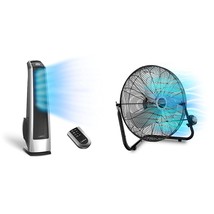 Lasko Oscillating High Velocity Tower Fan, Remote Control, Timer, 3 Powerful Spe - £107.29 GBP