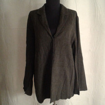 J Jill 12 jacket gray lined wool blend Snaps - £40.10 GBP
