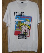 Tower Records Shirt Vintage Pasadena Record Store Screen Stars Single St... - £313.24 GBP