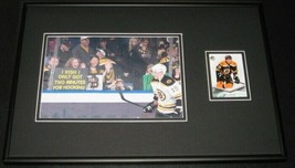 Tyler Seguin Signed Framed 12x18 Photo Display Bruins 2 Minutes for Hooking - $79.19