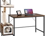 Computer Desk With Cat Tree - 47 Inch Gaming Desk With Cat Tower - Home ... - $203.99