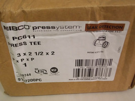 NIBCO PC611  Press P x P x P Tee  3 inch x 2-1/2 inch x 2 inch , Wort Co... - £157.27 GBP