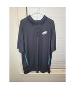 Philadelphia Eagles Polo Shirt 2XL Black Majestic Cool Base Football gol... - £12.58 GBP