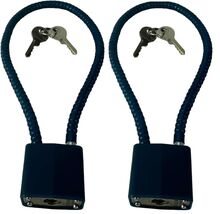 2 Pack KEYED ALIKE Cable Gun Locks with Keys 13.5" for Pistols, Shotguns... - $16.99