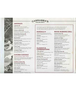 Carrabba&#39;s Italian Grill Menu Tennessee 2012 - £13.77 GBP