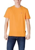 Napapijri Men Polo Orange Designer Shirt Logo 2025 Collection - $744.44 MXN