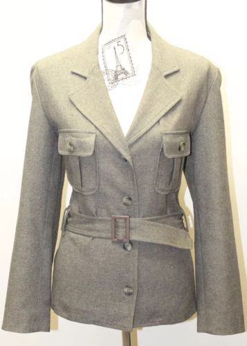 Trafaluc By Zara Winter Collection Women Safari Jacket Coat Taupe Sz 10 W Belt - $46.74