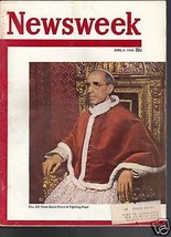 Newsweek Magazine Pius XII April 4, 1949 - £11.86 GBP