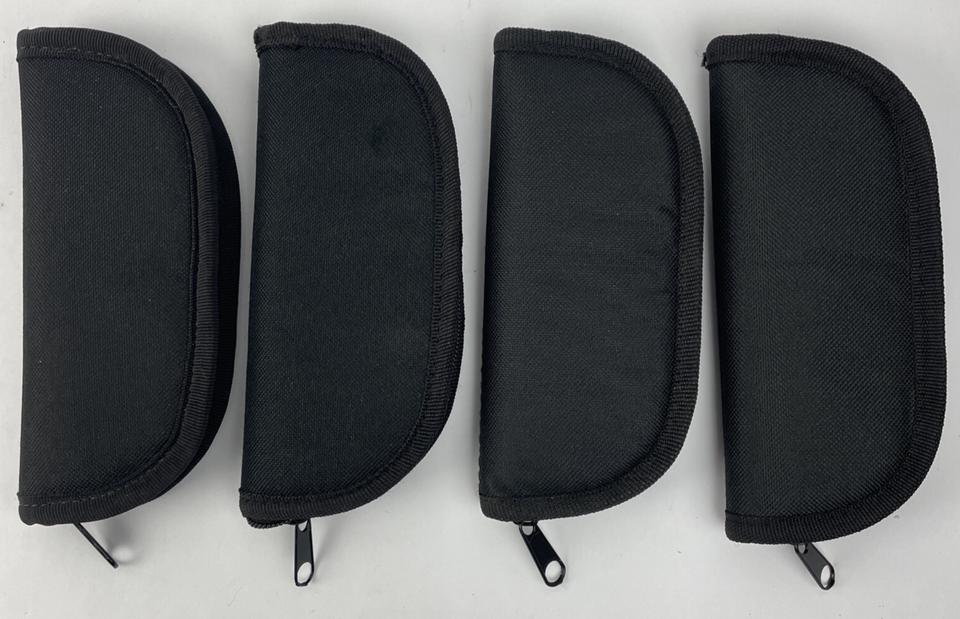 Lot of 4 Carry All Safe and Sound Zip-up Knife Case Large Size 3&quot; X 7&quot; C... - $26.72