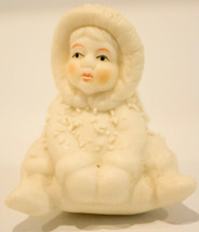 Angel Baby on Sled   Porcelain Baby With Wings  Snowbabies  Classic Figure - £8.89 GBP