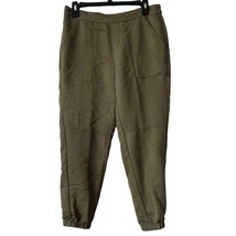 Nanette Lepore Olive Green Spring Fling Tencel Blend Jogger Pants Size 4 - £13.64 GBP