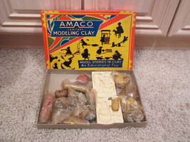 VINTAGE ANTIQUE AMACO SANITARY MODELING CLAY - £8.60 GBP