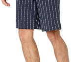 Champion Men&#39;s Powerblend Fleece Logo Shorts, 10&quot; Navy Pinstripe Vertica... - $29.94
